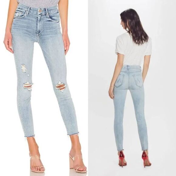 MOTHER Denim - Mother High Waisted Looker Ankle Fray in Super Blast From The Past
 25
